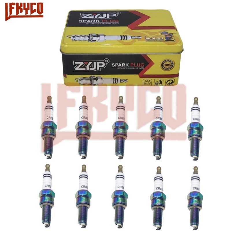 10 buah CR8E Iridium obor busi - Motorcycle Spark Plug ulasan dan harga